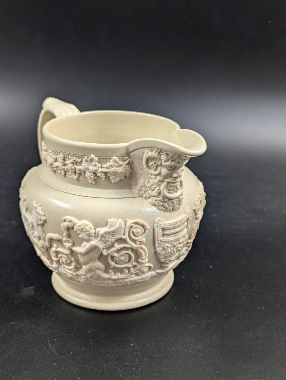 Stoneware Jug ‘Griffin and Cherub’ by Ridgway & Sons, c. 1808 View V