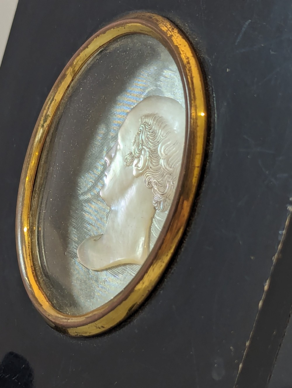Mother-of-Pearl Miniature Portrait of an Unknown Man, c. 18th Century View V