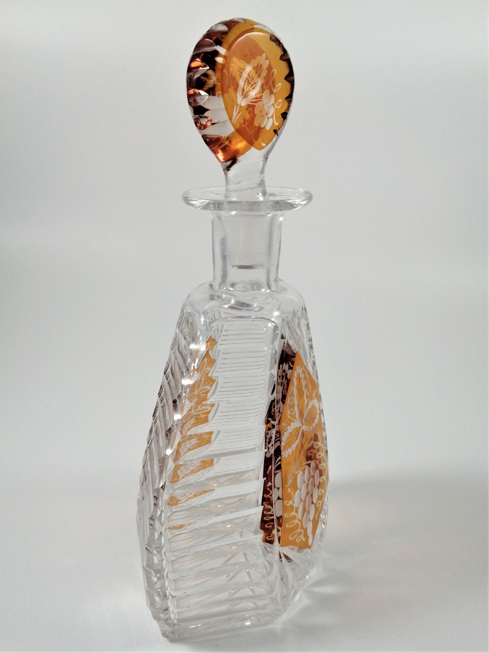 Czech Bohemian Art Deco Glass Liqueur Set by Karl Palda,c.1930 View V