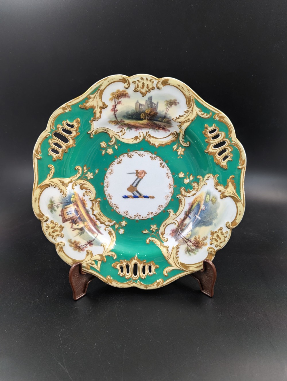  Antique Minton Cabinet Plates, c. 1835-40 View IV