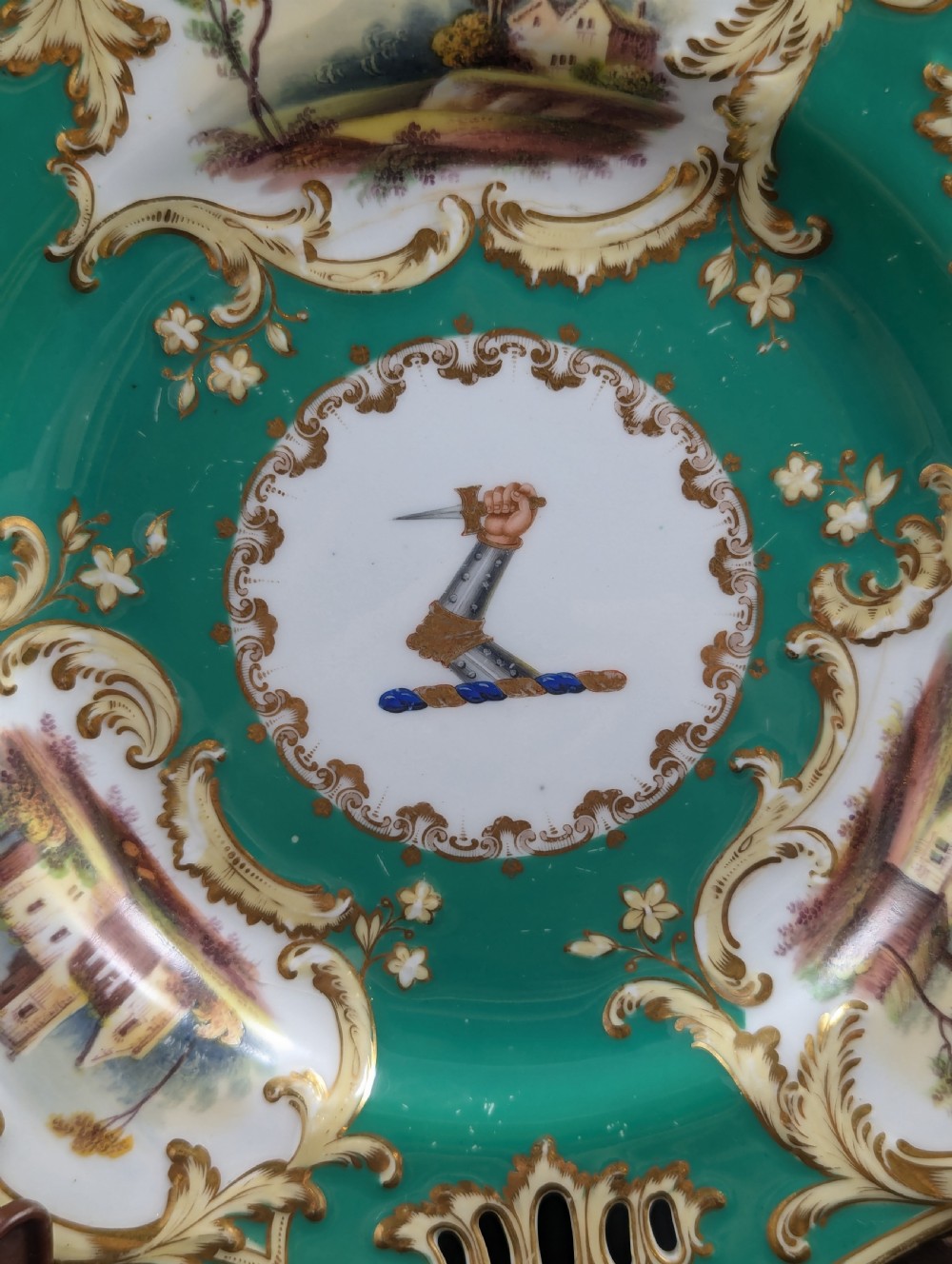  Antique Minton Cabinet Plates, c. 1835-40 View VIII