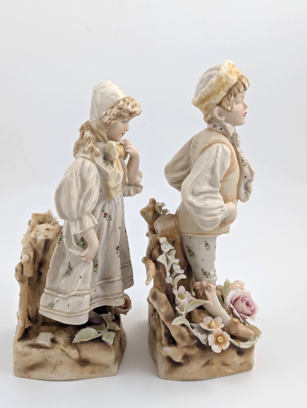 Antique Porcelain Figurines by Teplitz Wien, Ernst Wahliss, Early 20th Century View IV