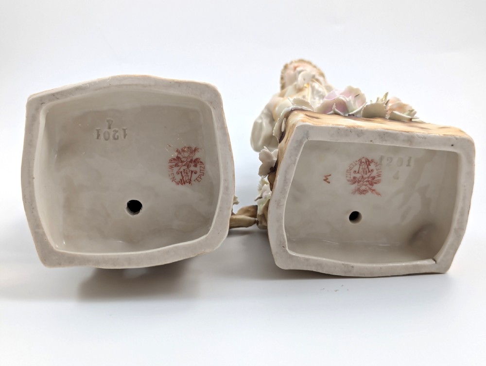 Antique Porcelain Figurines by Teplitz Wien, Ernst Wahliss, Early 20th Century View V