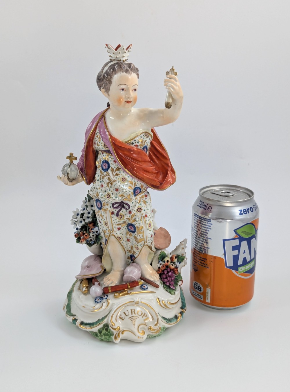Derby Porcelain Allegorical Figure of Europe, c. 1760 View XI