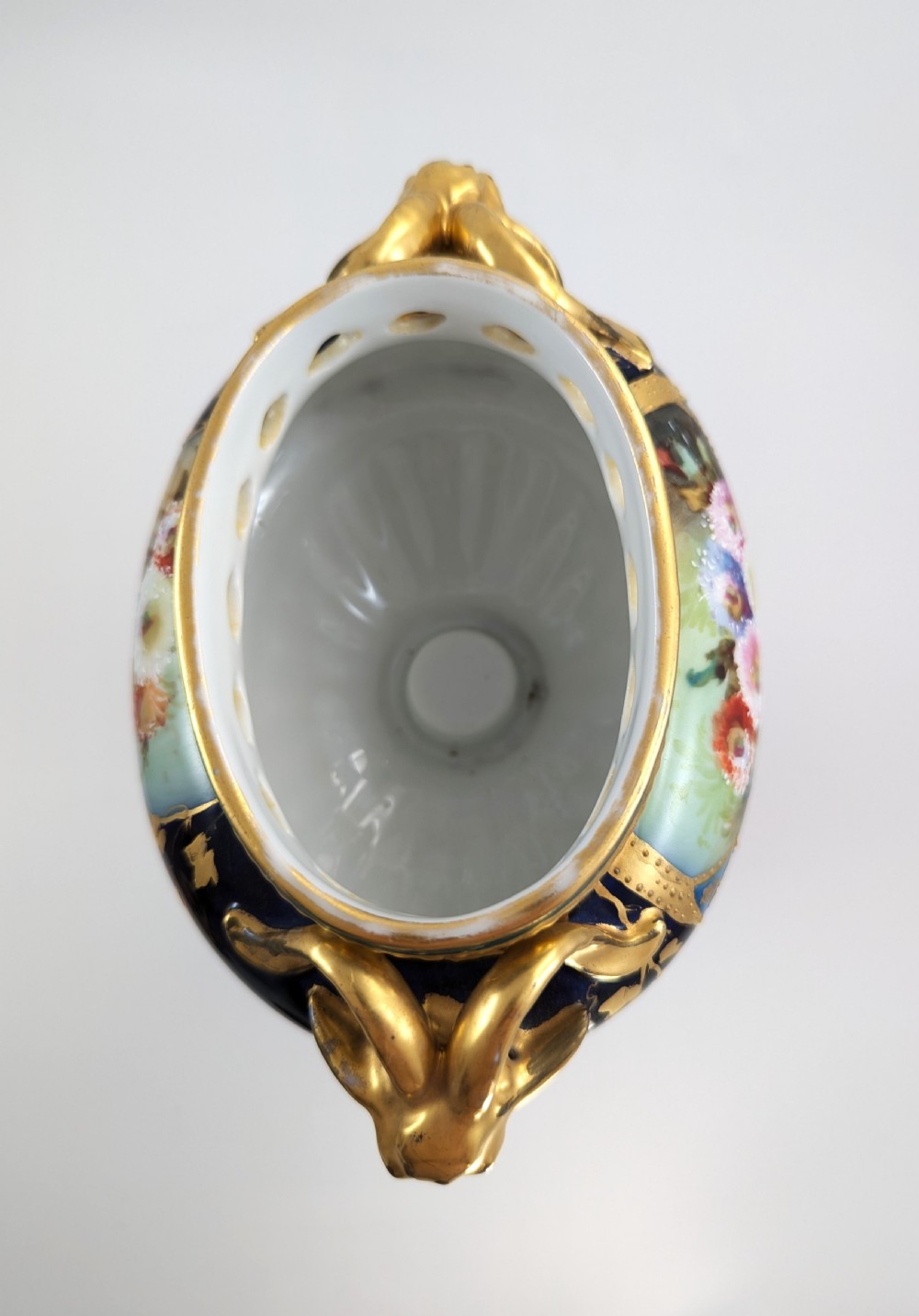 Antique Rudolstadt RW Vases with Dolphins, Late 19th Century View VII