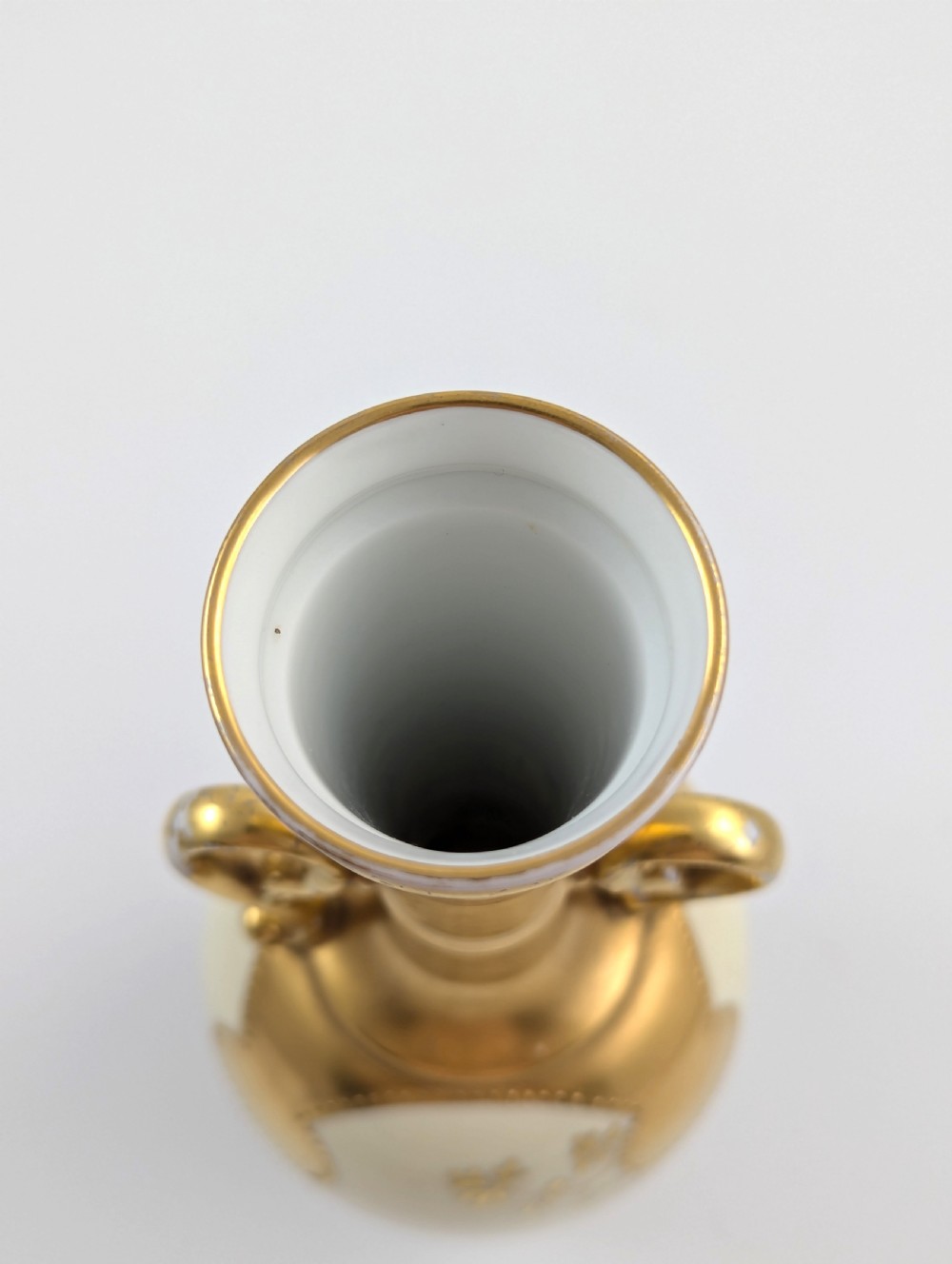 Antique  Collectible Porcelain Gold Gilt Vase by Martial Redon, Limoges, c. 1882 View IX