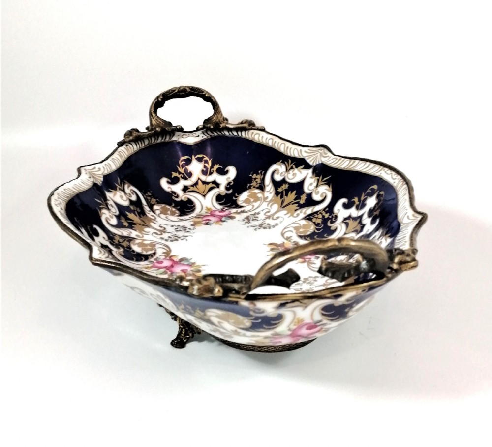 Antique Dresden style Porcelain Fruit Vase, middle 19th century. View III