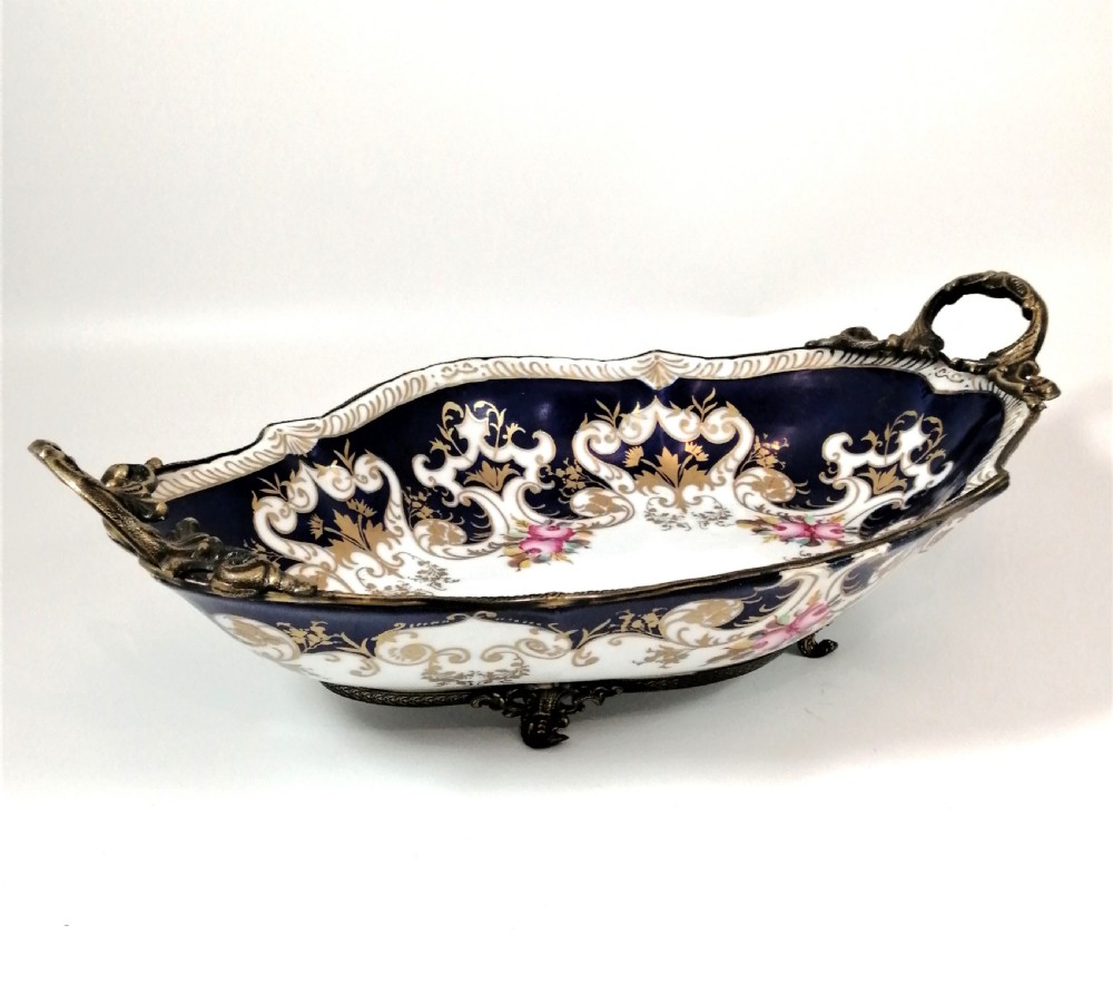 Antique Dresden style Porcelain Fruit Vase, middle 19th century. View IV