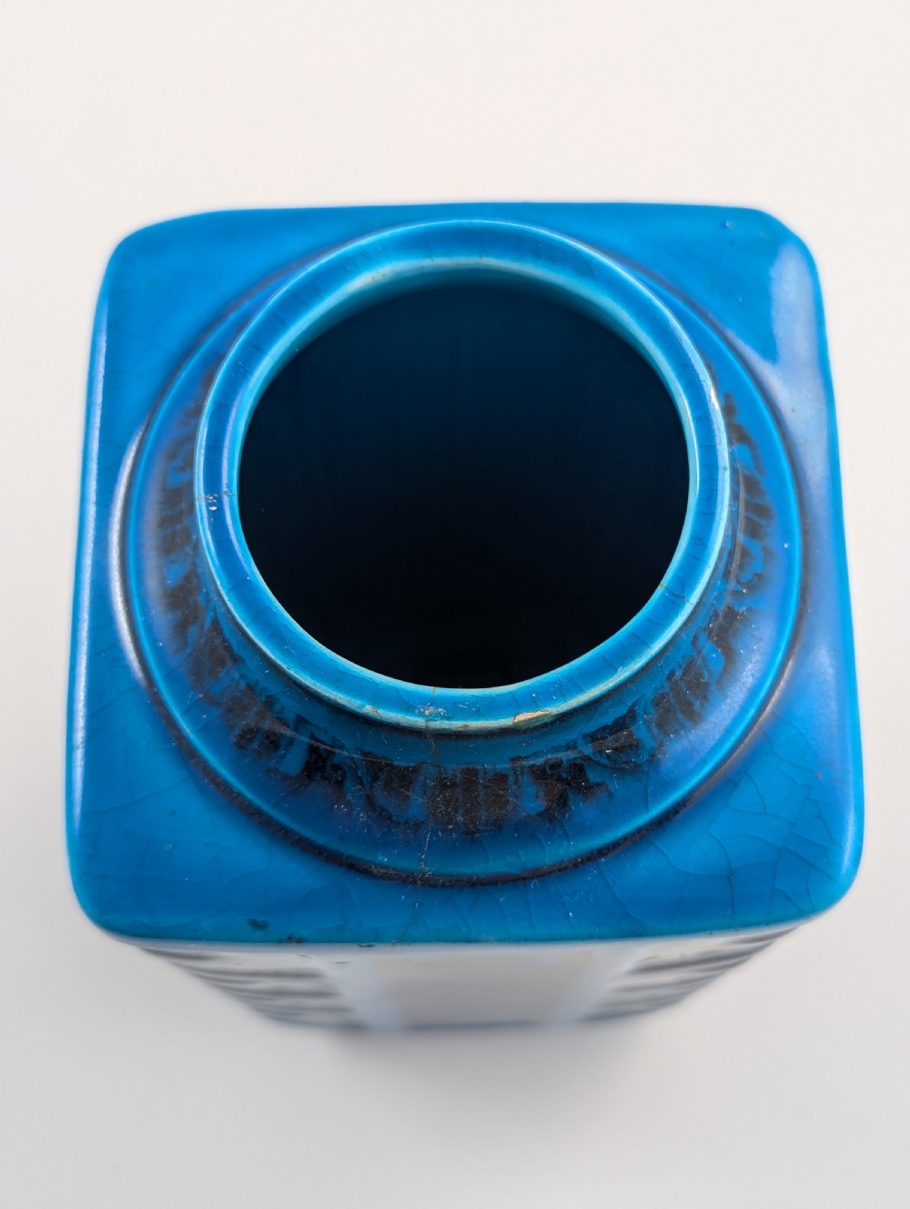 Christopher Dresser for Minton Turquoise-Glazed Square Vase, c. 1880 View VII