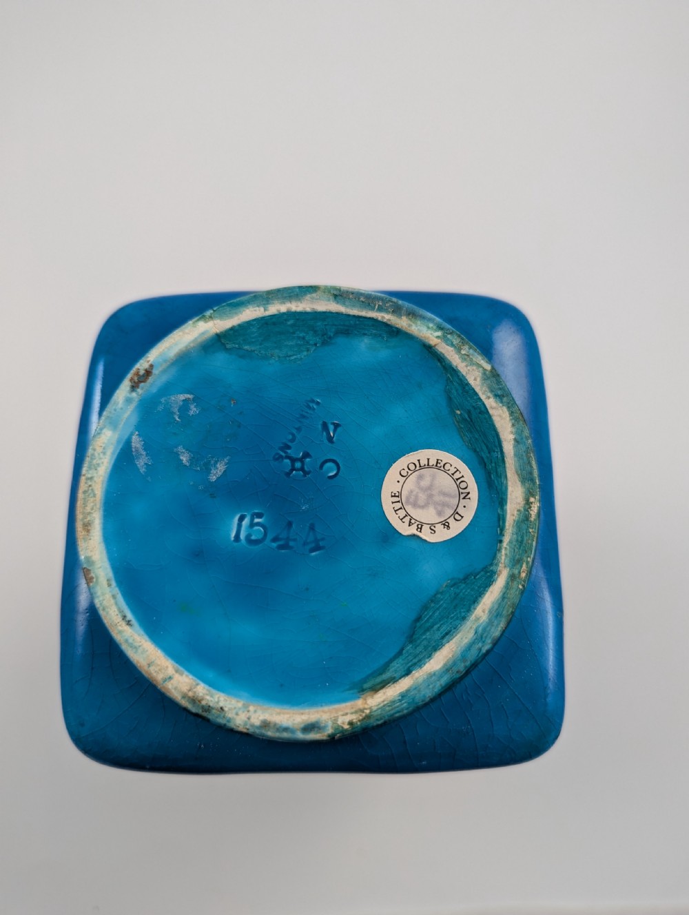 Christopher Dresser for Minton Turquoise-Glazed Square Vase, c. 1880 View IX