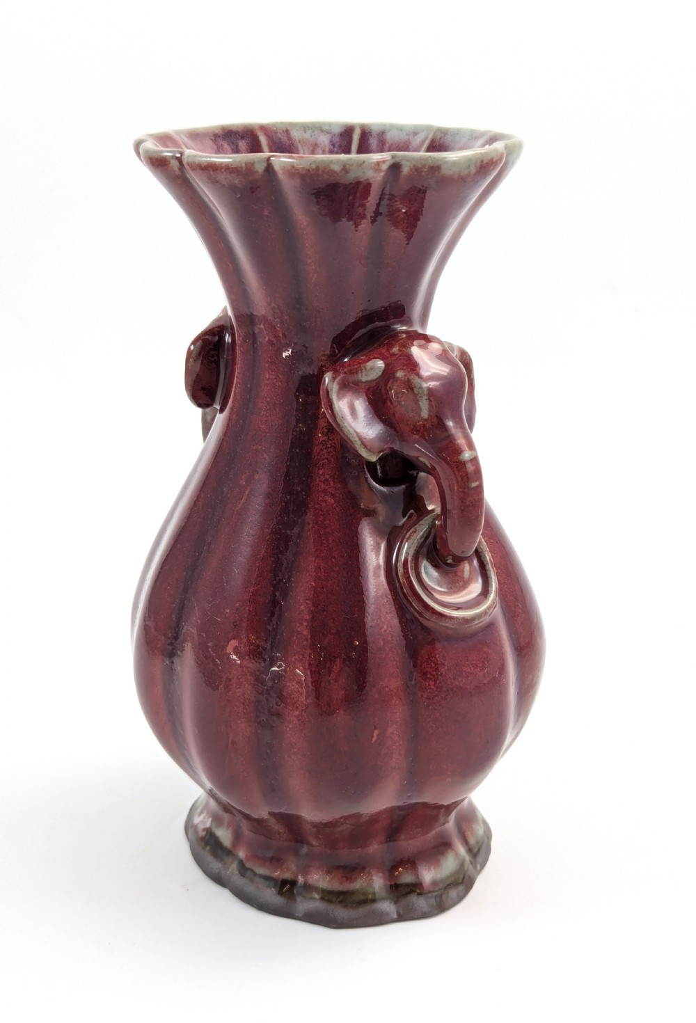 Antique Chinese Flambe Glaze Vase, c. 19th Century View II