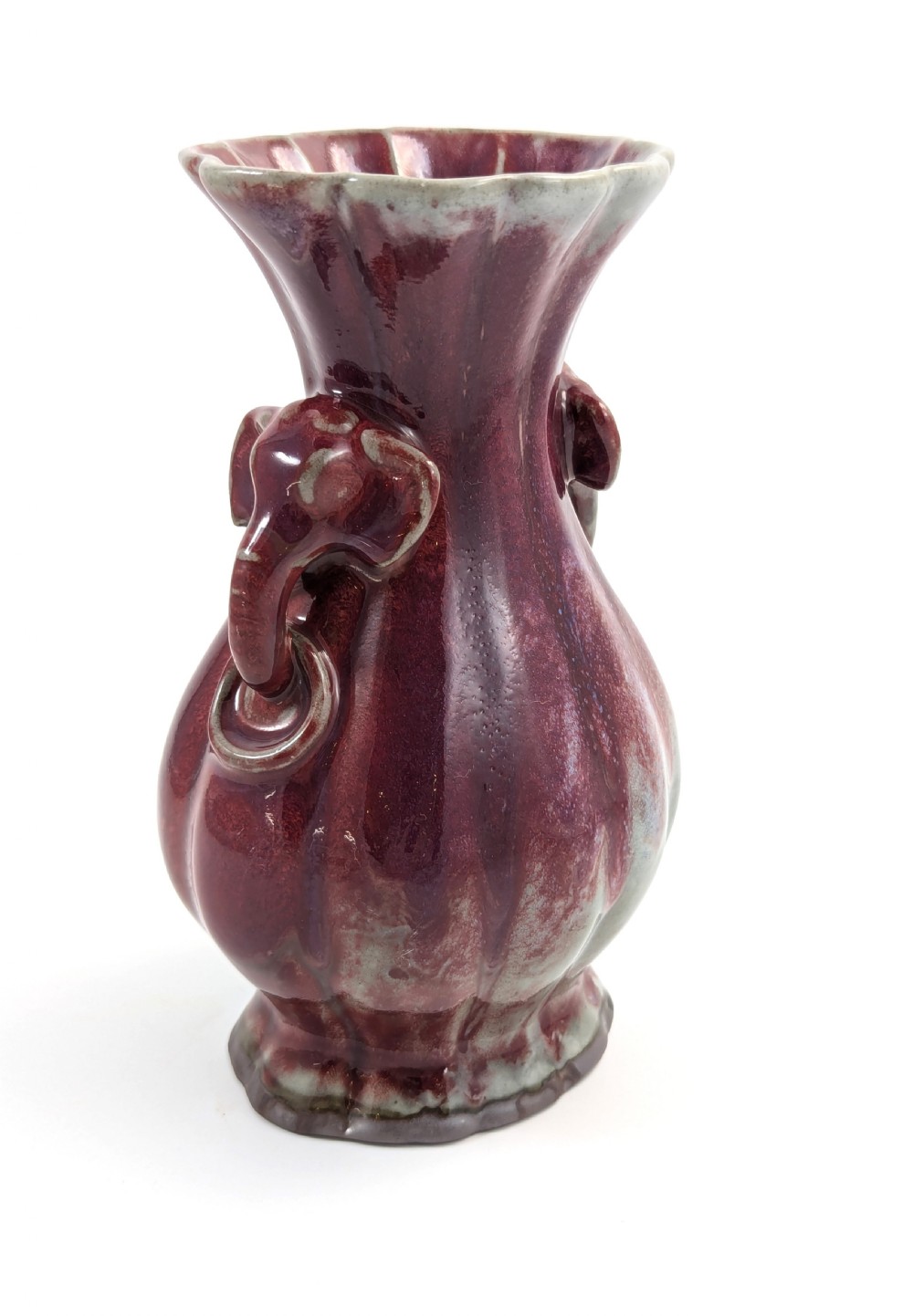 Antique Chinese Flambe Glaze Vase, c. 19th Century View III