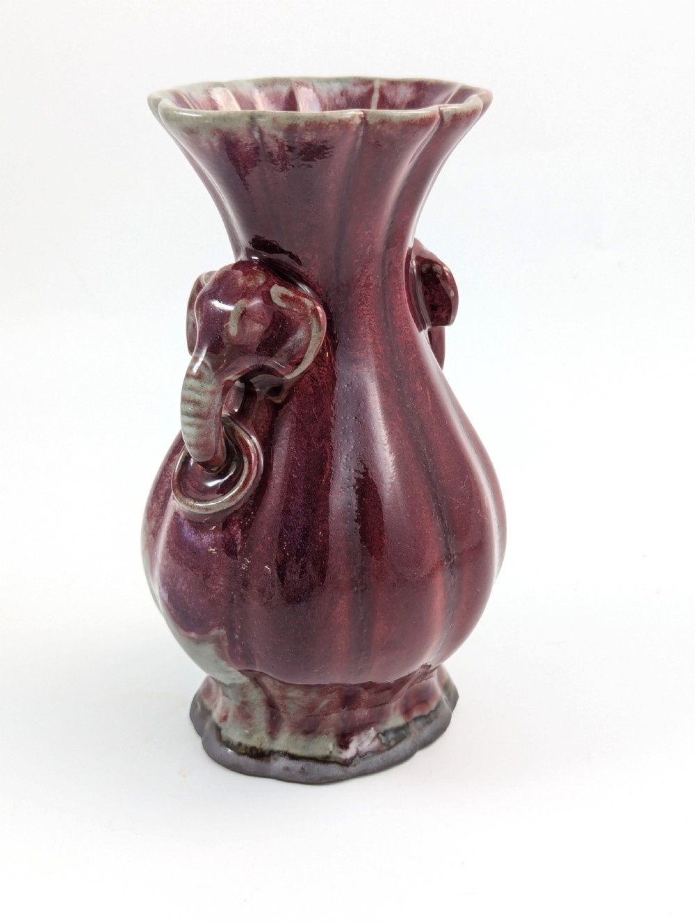 Antique Chinese Flambe Glaze Vase, c. 19th Century View IV