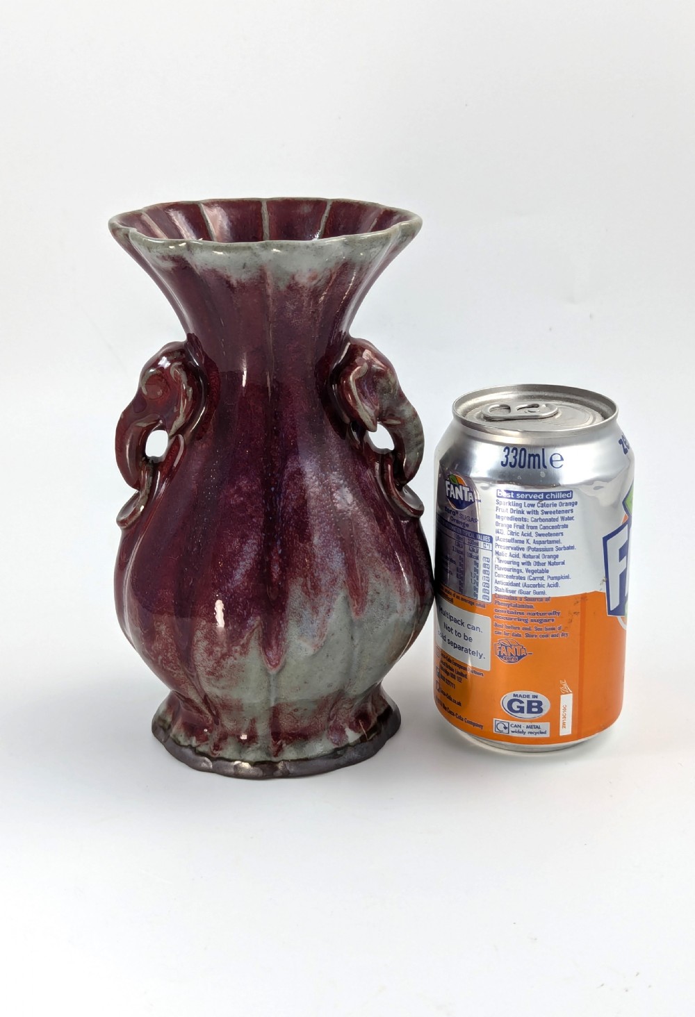 Antique Chinese Flambe Glaze Vase, c. 19th Century View IX