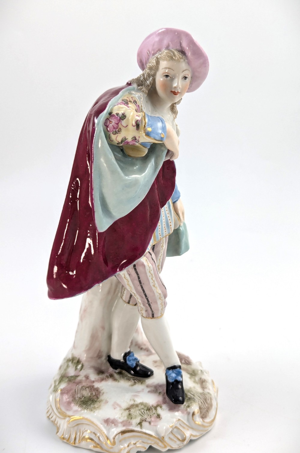Antique Porcelain Figurine of Dandy, Samson, France, Late 19th Century. View IV