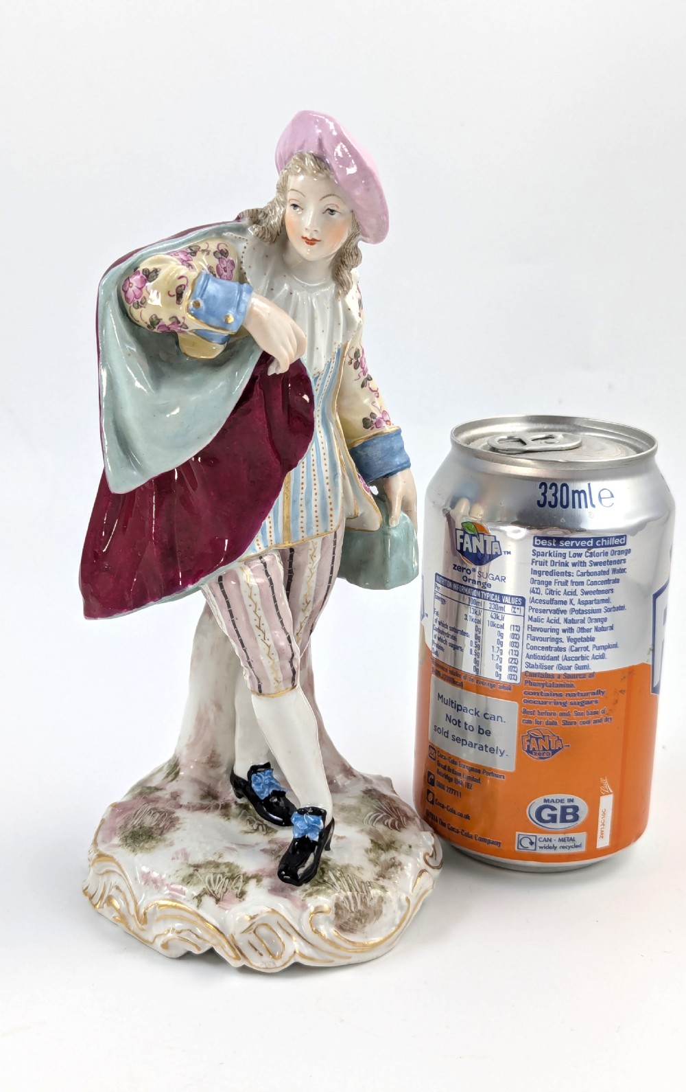 Antique Porcelain Figurine of Dandy, Samson, France, Late 19th Century. View IX
