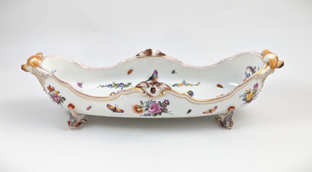 Rare Bowl in Meissen Style, Helena Wolfsohn, Dresden, c. 1880