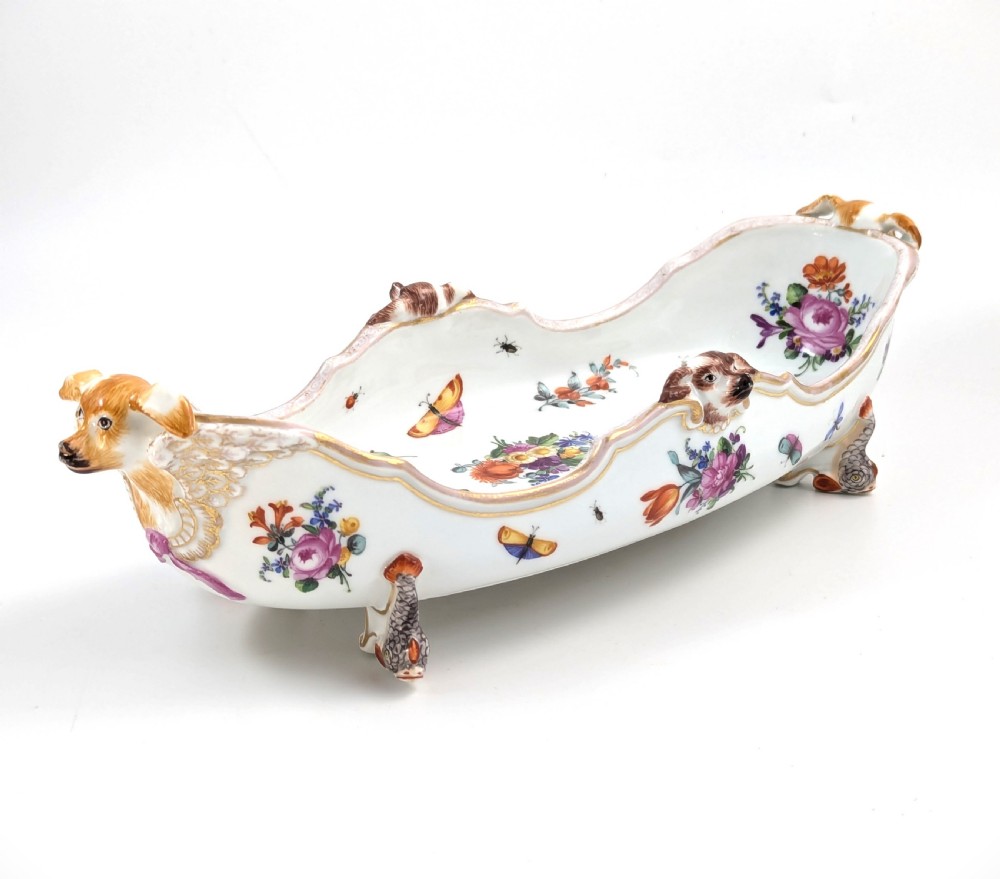 Rare Bowl in Meissen Style, Helena Wolfsohn, Dresden, c. 1880 View III