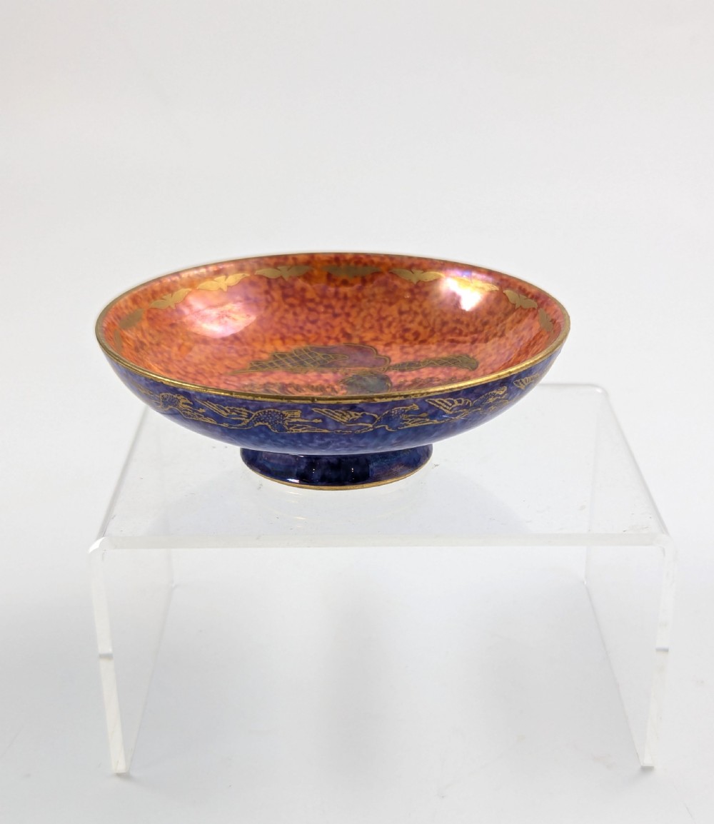 Daisy Makeig-Jones ‘Flying Hummingbirds’ Lustre Bowl, Wedgwood, c. 1915-1920 View III