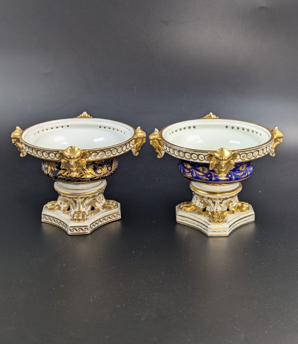 Antique Pair of Bloor Derby Duesbury Porcelain Pot Pourri, c. 1820 View V