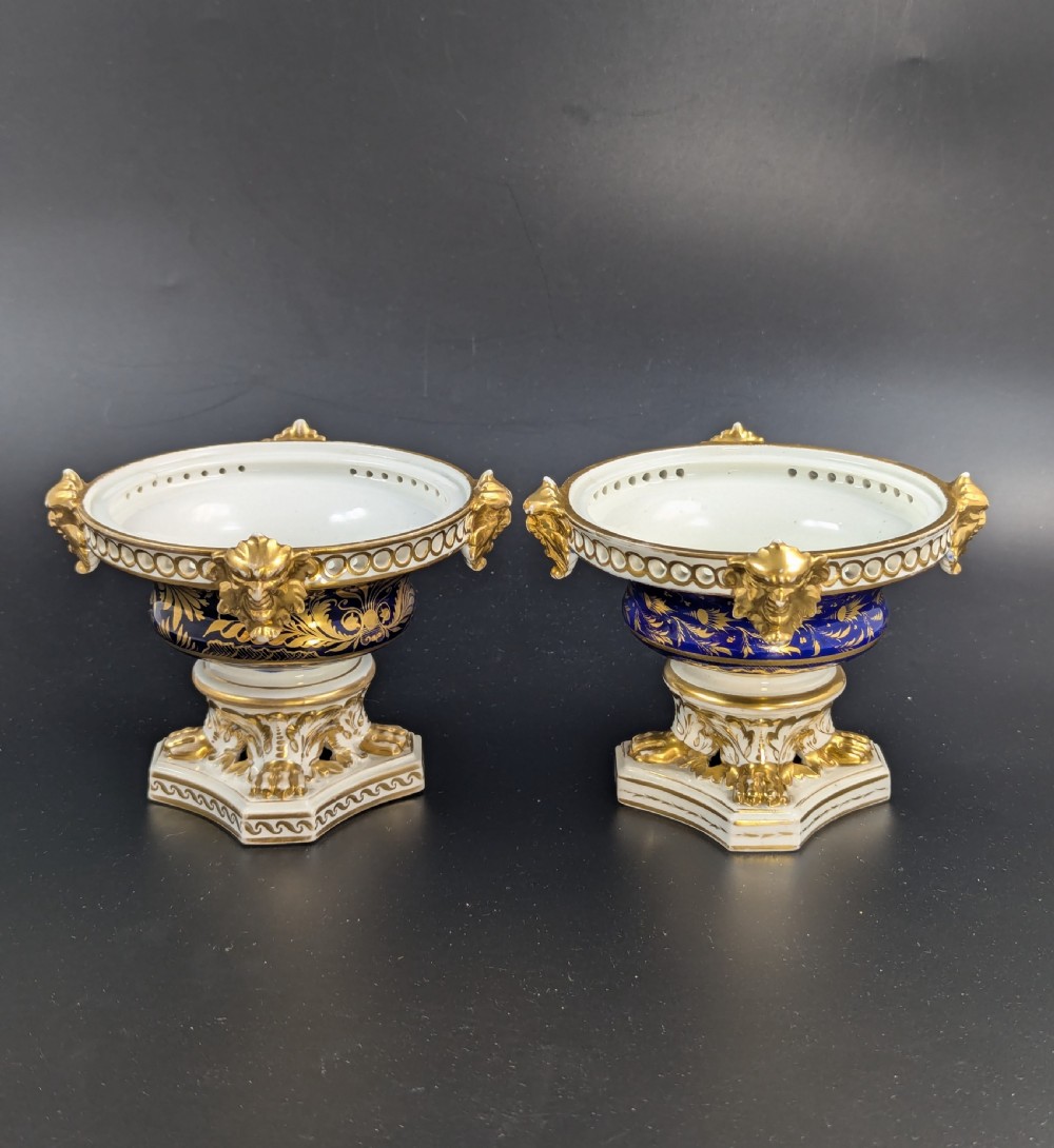 Antique Pair of Bloor Derby Duesbury Porcelain Pot Pourri, c. 1820 View VII