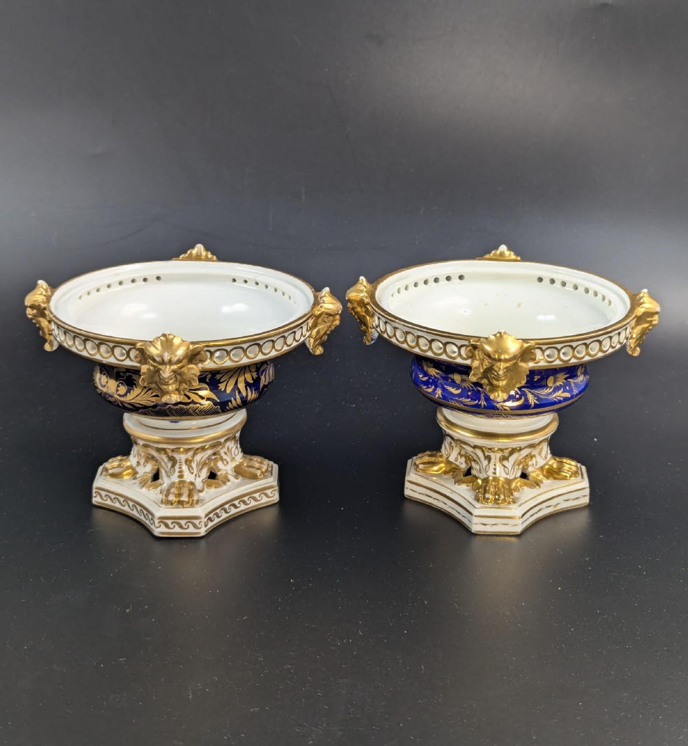 Antique Pair of Bloor Derby Duesbury Porcelain Pot Pourri, c. 1820 View IX