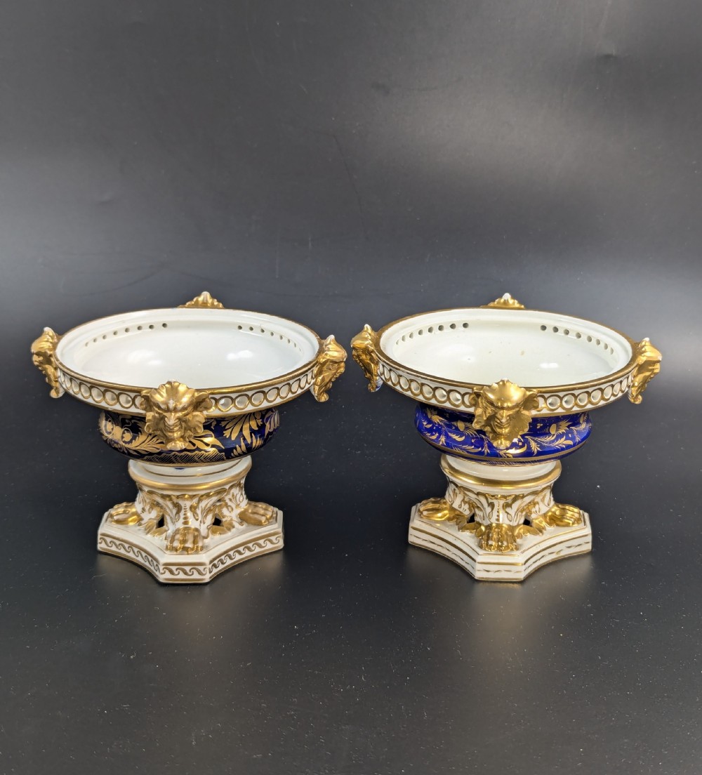 Antique Pair of Bloor Derby Duesbury Porcelain Pot Pourri, c. 1820 View X
