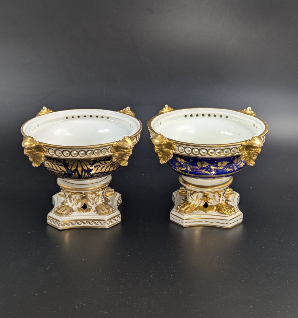 Antique Pair of Bloor Derby Duesbury Porcelain Pot Pourri, c. 1820 View XI