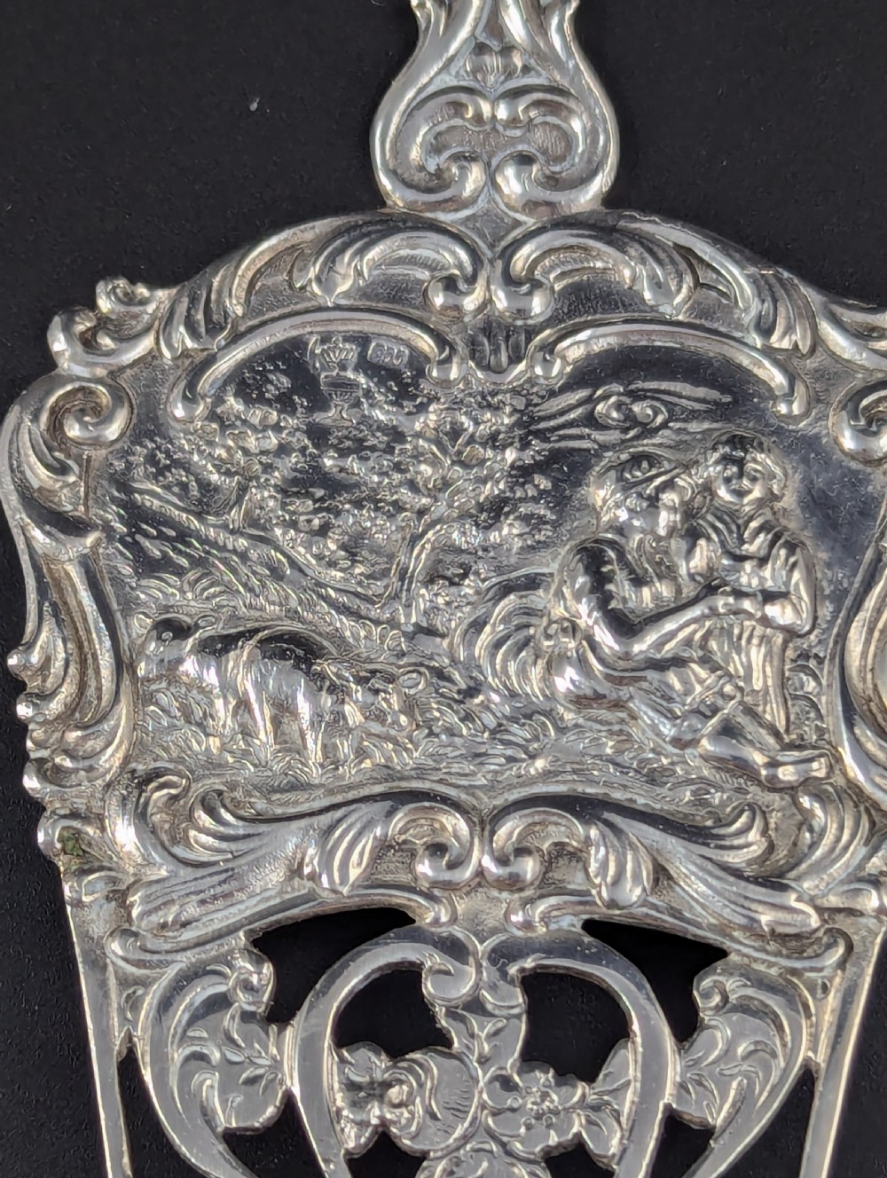 Antique Silver Cake Server, Germany, 19th Century View V