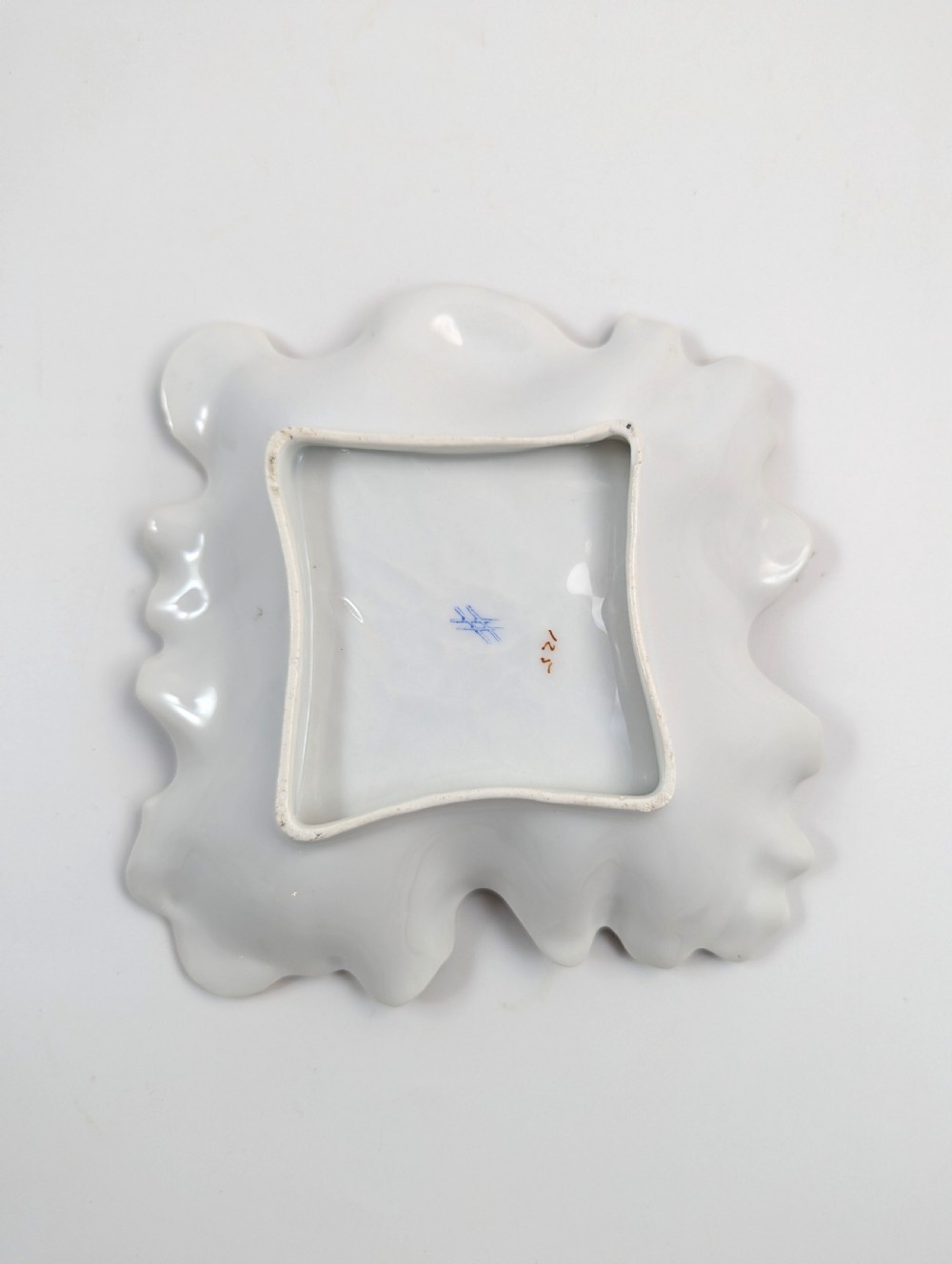 Antique Porcelain Plates from Plaue Schierholz, Germany, c. 1875. Two plate View V