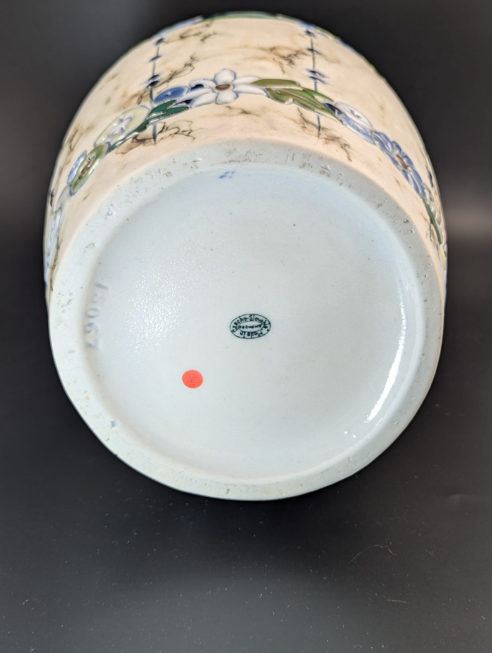 Amphora ceramic vase in the Art Deco style. Made in Czechoslovakia, 1920 View IX