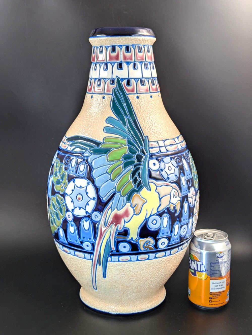 Art Nouveau Majolica Vase by Amphora, Czechoslovakia, circa 1920 View IX