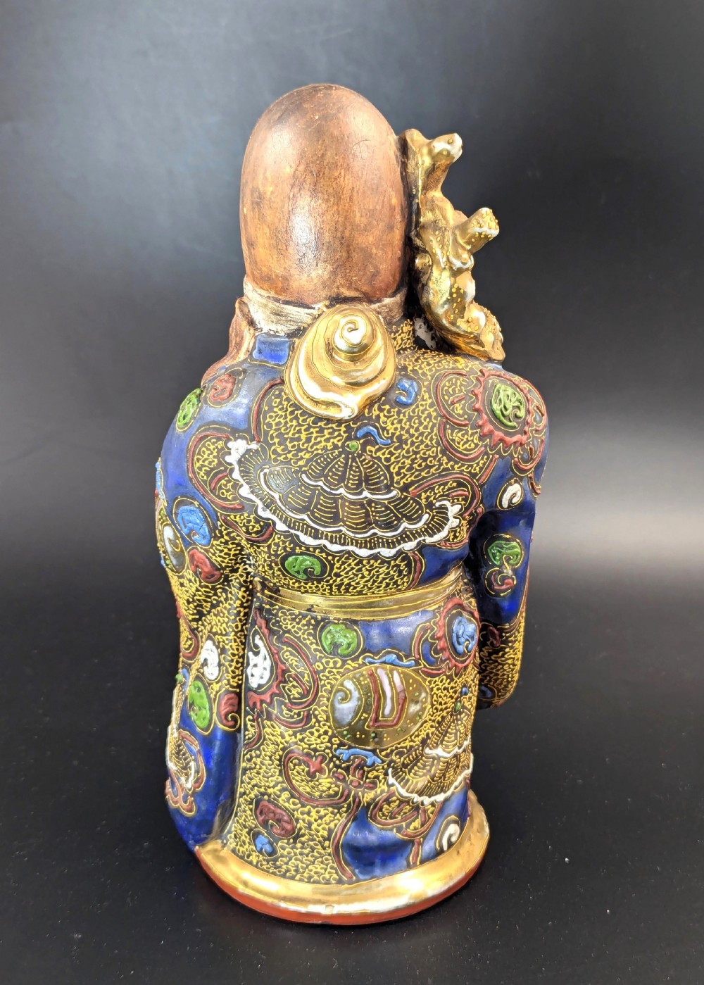 Antique Porcelain Figurine of the God of Wisdom, Satsuma, Japan, Edo period (1603-1868) View V