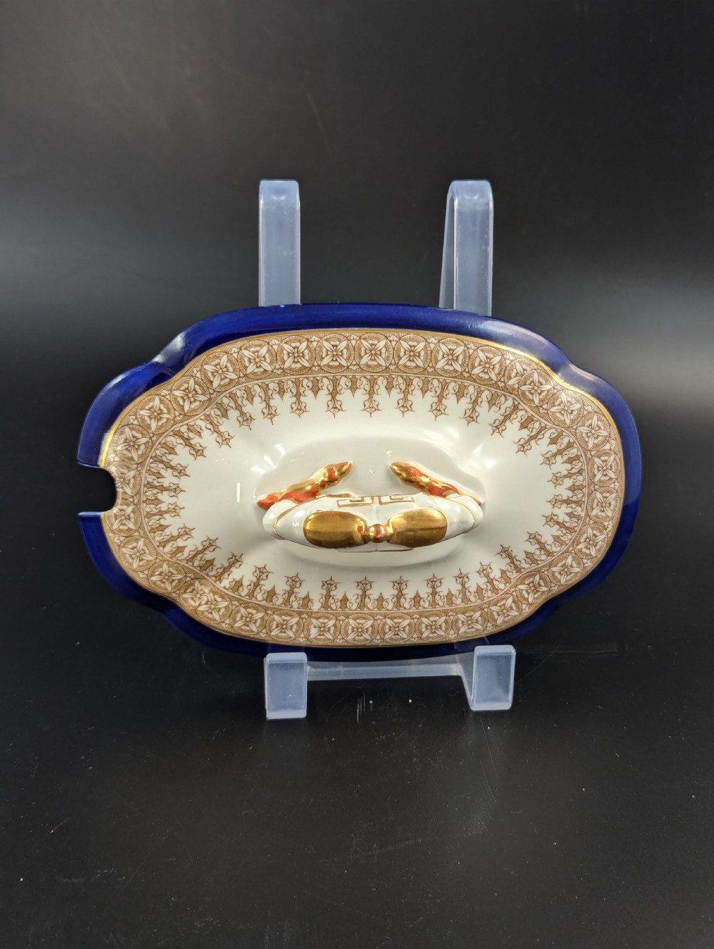 Antique Royal Worcester Vitreous gravy boat, with underplate, c. 1899. View XVIII