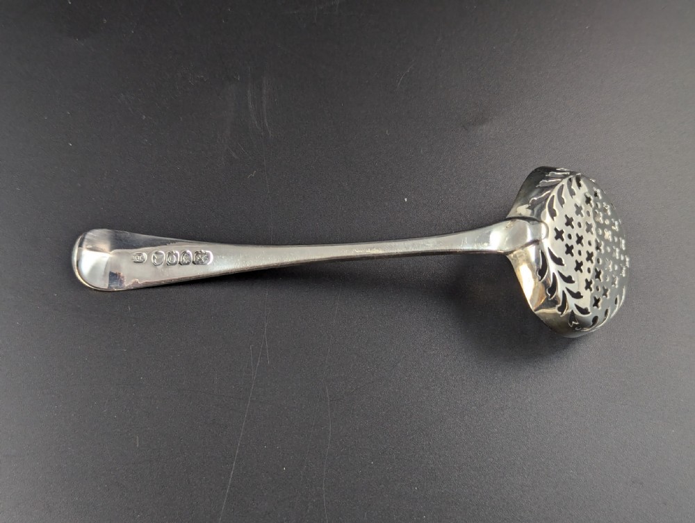 A George III Sterling Silver Sugar Sifter Spoon, Mark of John Lambe, London, circa 1789 View IV