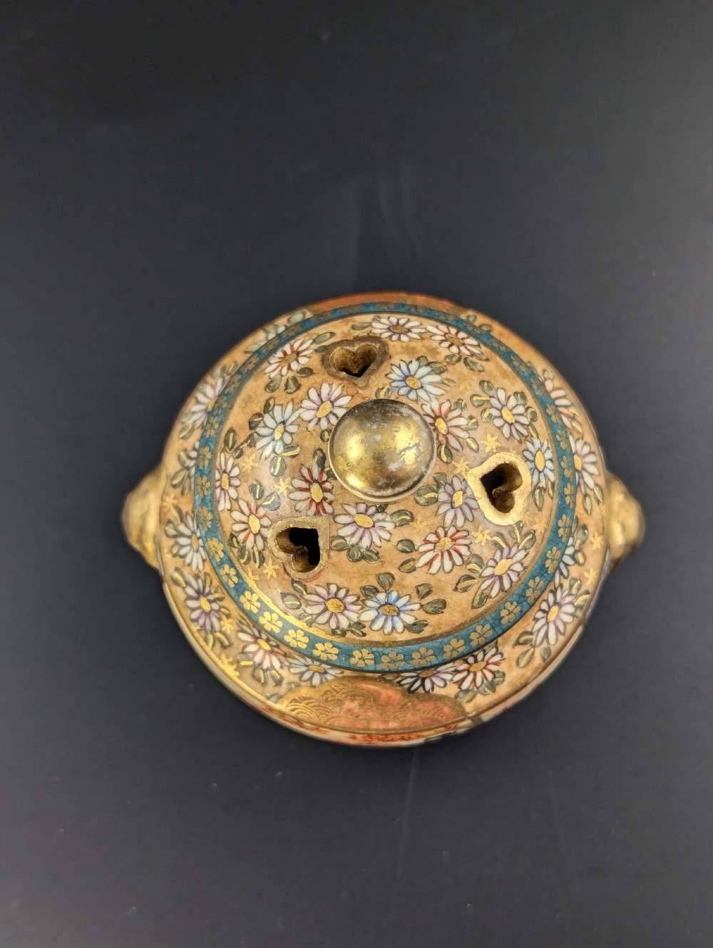 Antique Hand Painted Satsuma Koro, Kintozan Style , c. Meiji Period  View VII