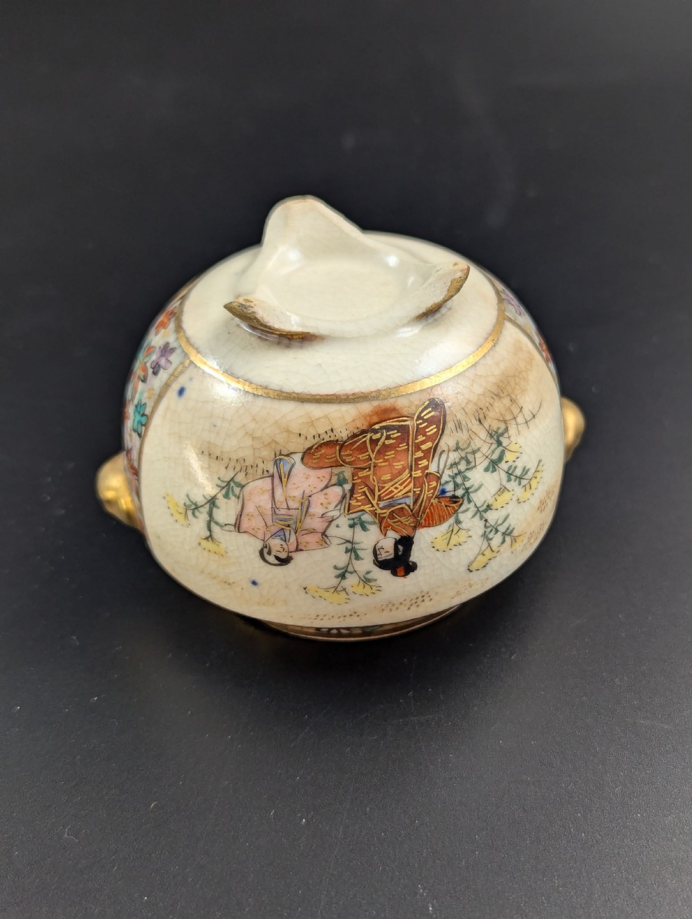 Antique Hand Painted Satsuma Koro, Kintozan Style , c. Meiji Period  View XI