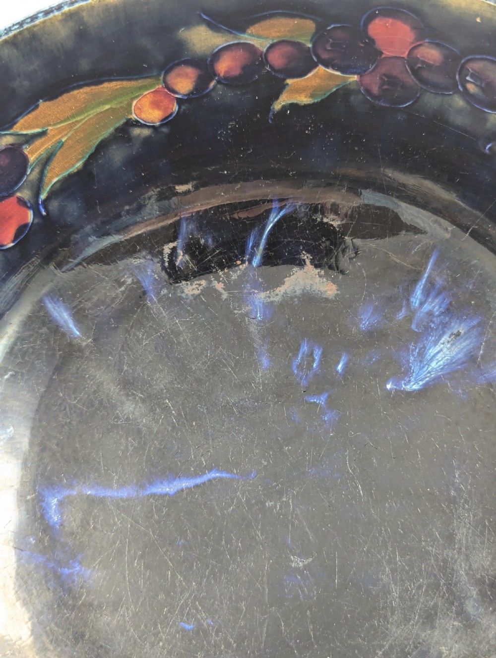 William Moorcroft Antique Twin Handled Bowl with Pomegranate Pattern, c. 1916. View IX