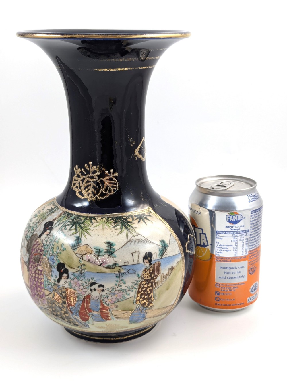 Antique Hand Painted Vase by Satsuma, Japan, Meiji period  View VII