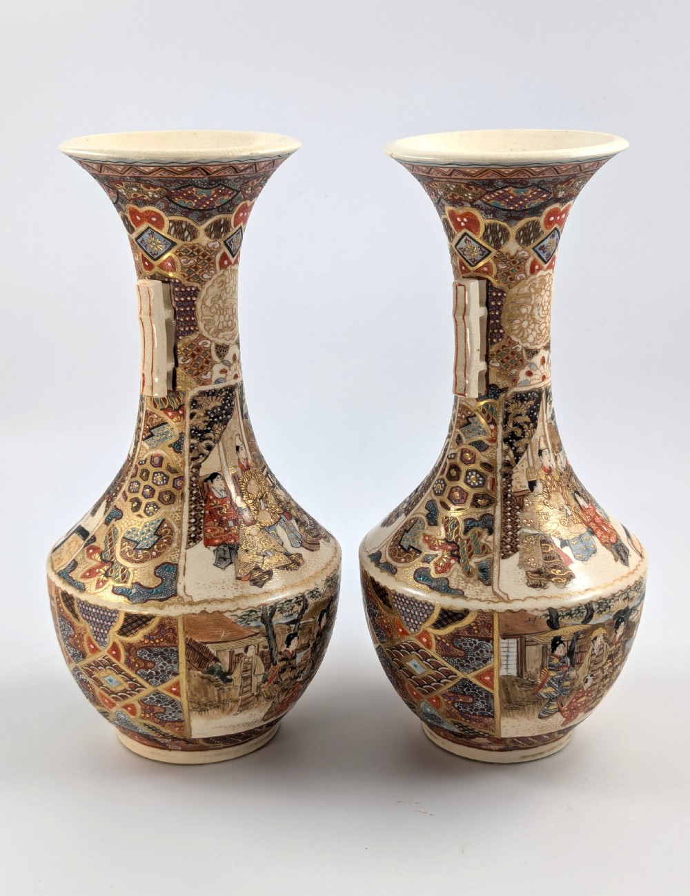 Antique Satsuma Vases by Takichi Hotoda, Meiji Period (1868-1912) View III