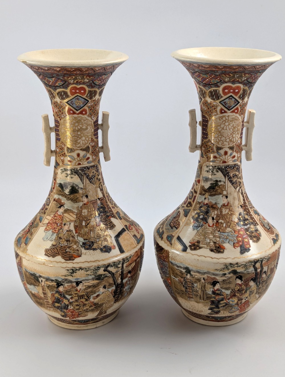 Antique Satsuma Vases by Takichi Hotoda, Meiji Period (1868-1912) View V