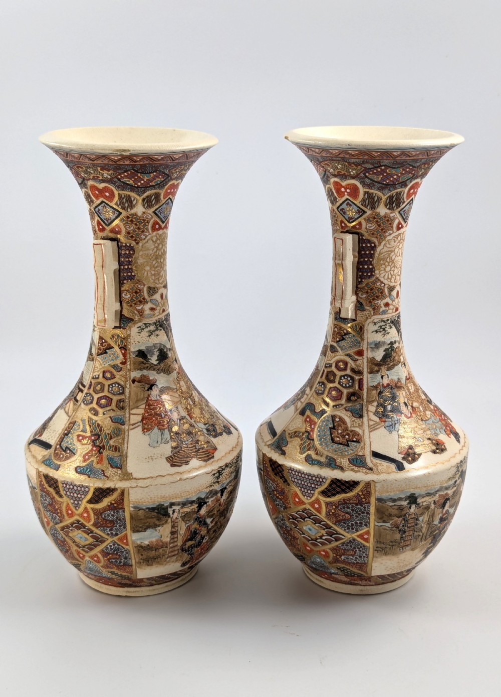 Antique Satsuma Vases by Takichi Hotoda, Meiji Period (1868-1912) View VI