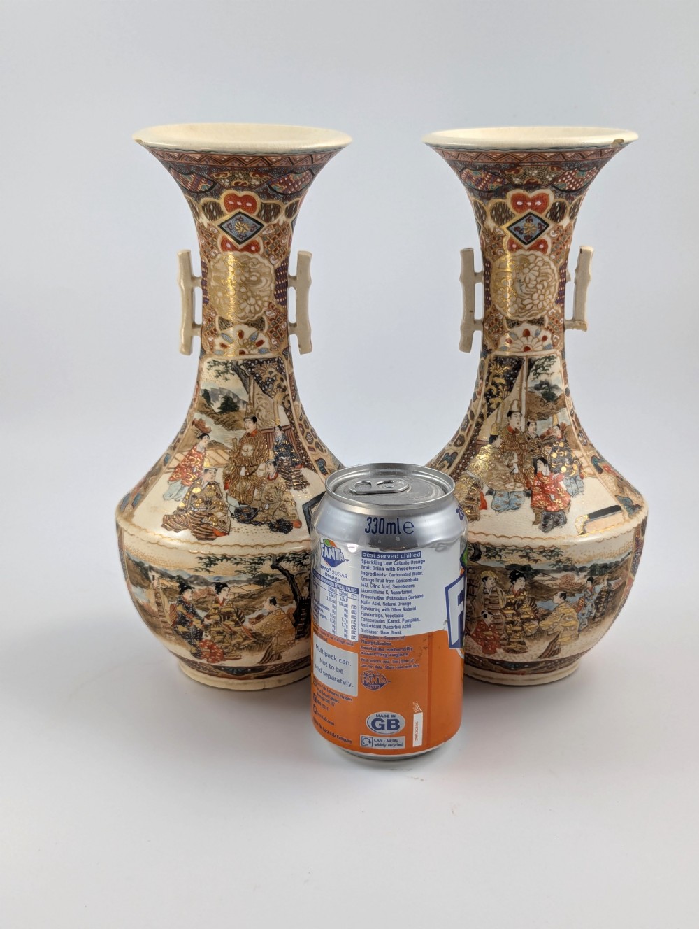 Antique Satsuma Vases by Takichi Hotoda, Meiji Period (1868-1912) View IX
