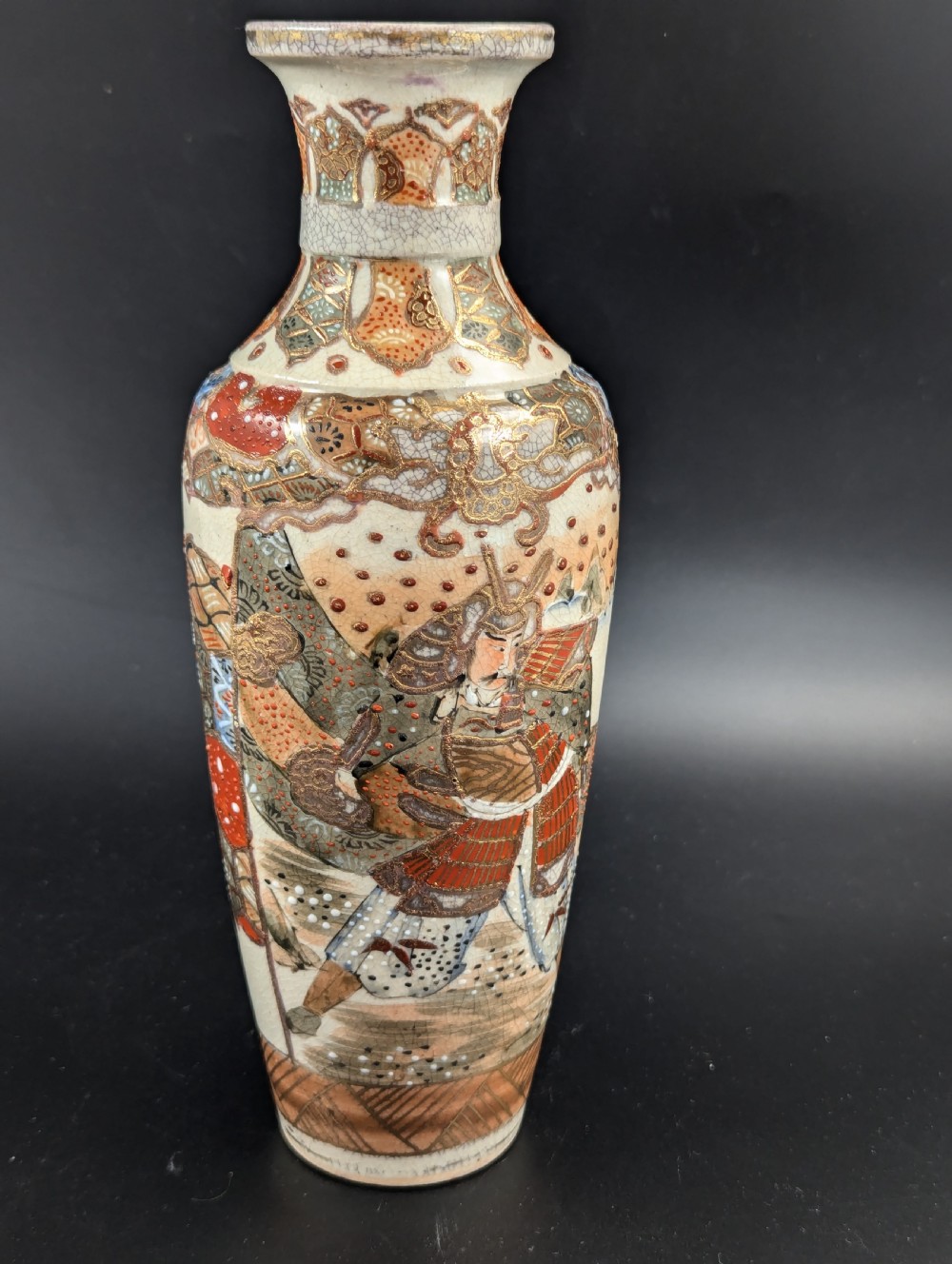 Antique hand painted Satsuma Vase, Japan, Meiji period . View VII