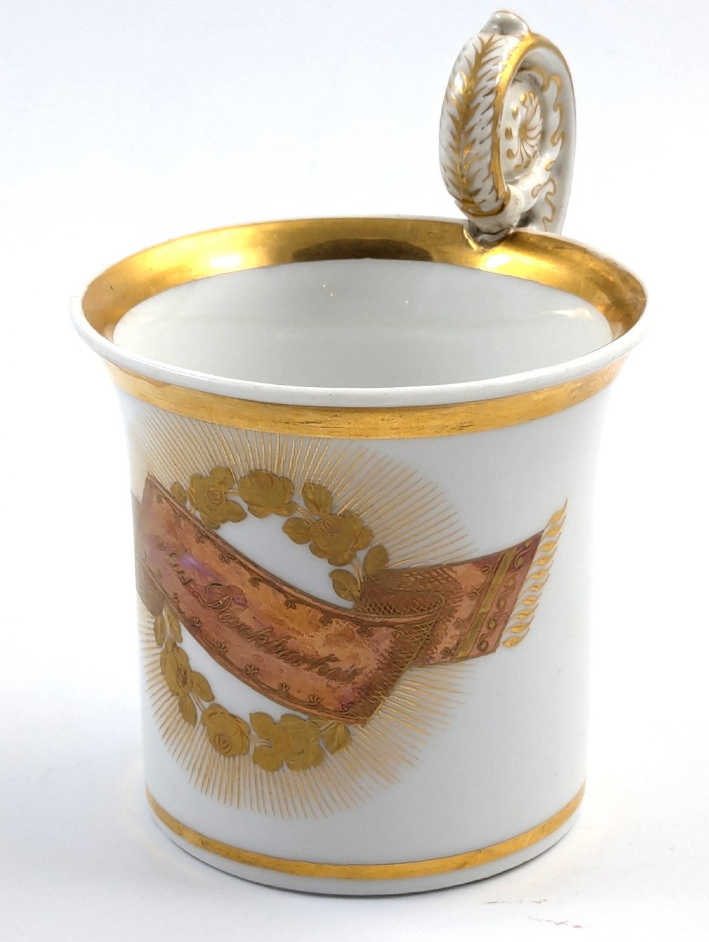 Antique KPM Berlin, Germany, Porcelain Hand-Painted Cup, c. 1780-1790.