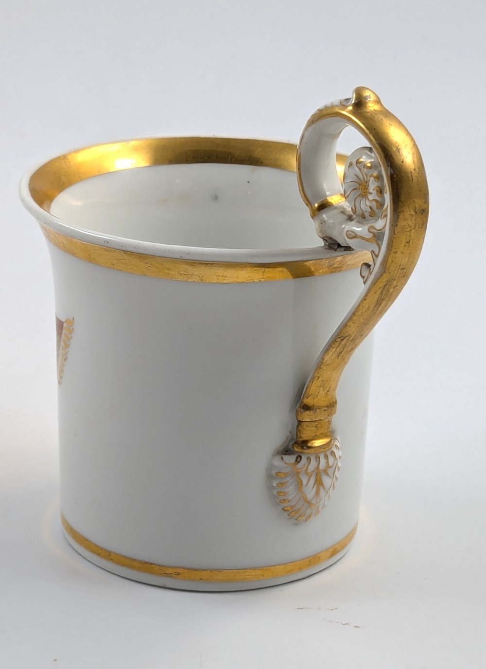 Antique KPM Berlin, Germany, Porcelain Hand-Painted Cup, c. 1780-1790. View III