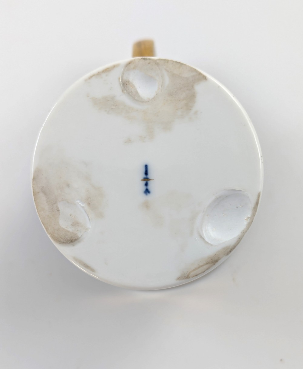 Antique KPM Berlin, Germany, Porcelain Hand-Painted Cup, c. 1780-1790. View XI