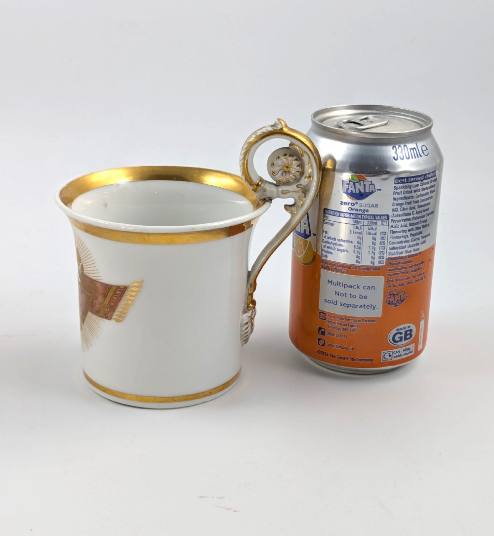 Antique KPM Berlin, Germany, Porcelain Hand-Painted Cup, c. 1780-1790. View XII