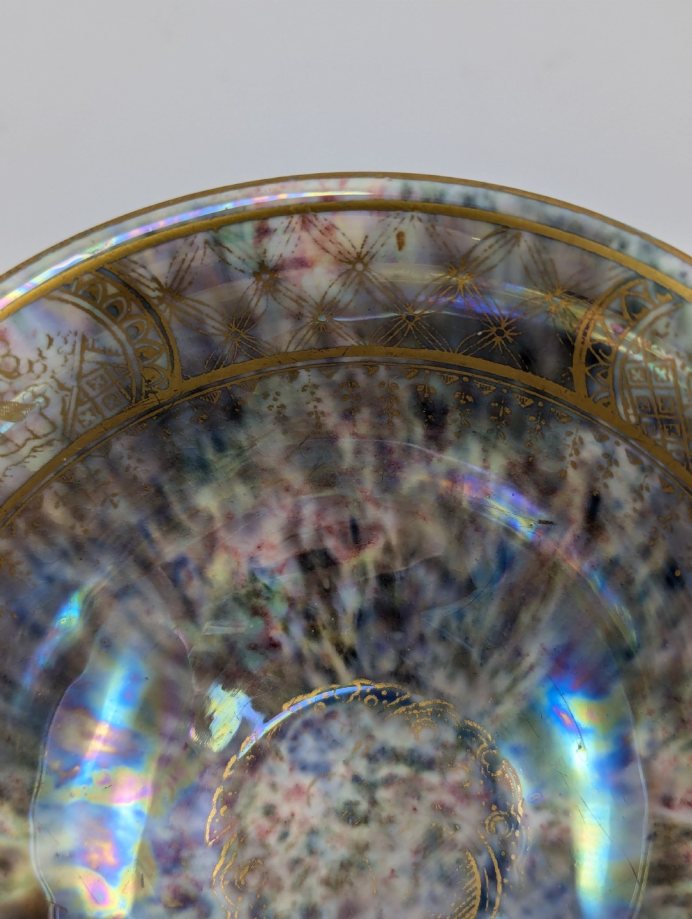 Daisy Makeig-Jones Mottled Orange Lustre Footed Bowl, Wedgwood, c. 1915 View VII