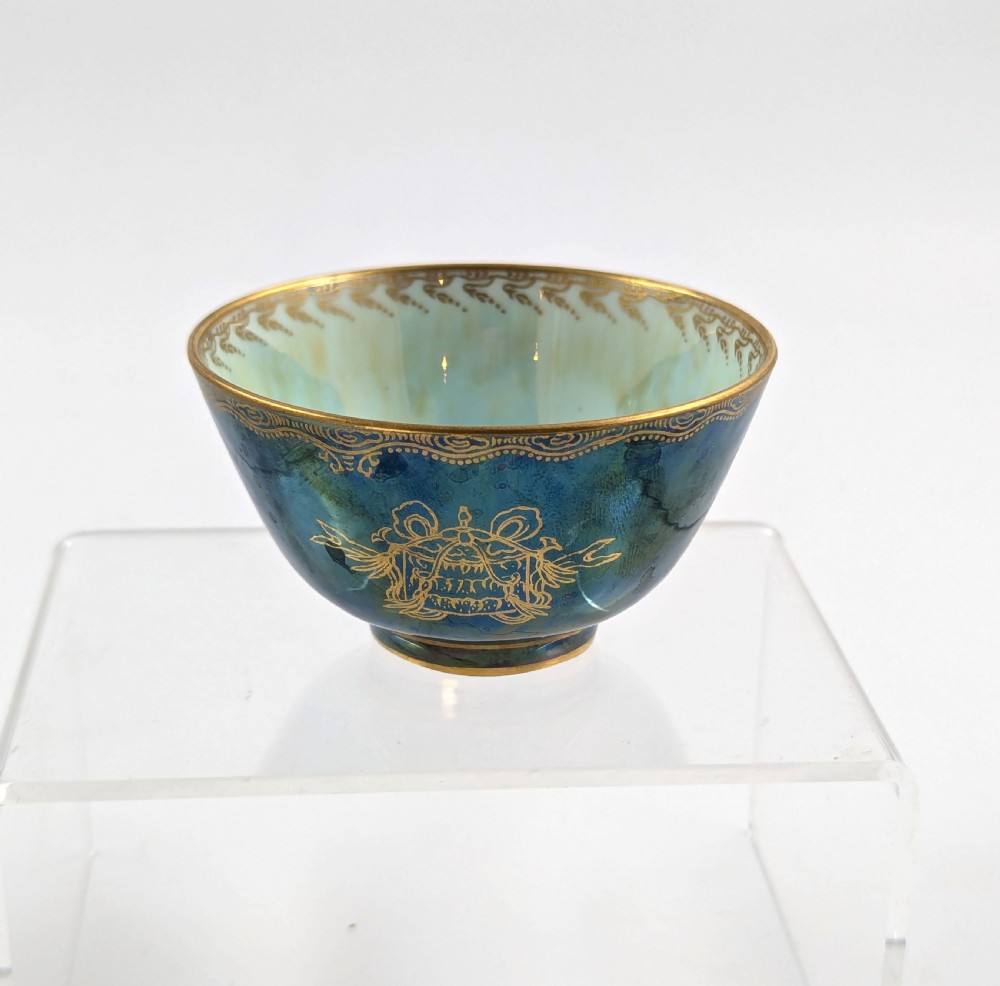Daisy Makeig-Jones Mottled Blue Lustre Bowl, Wedgwood, c. 1915